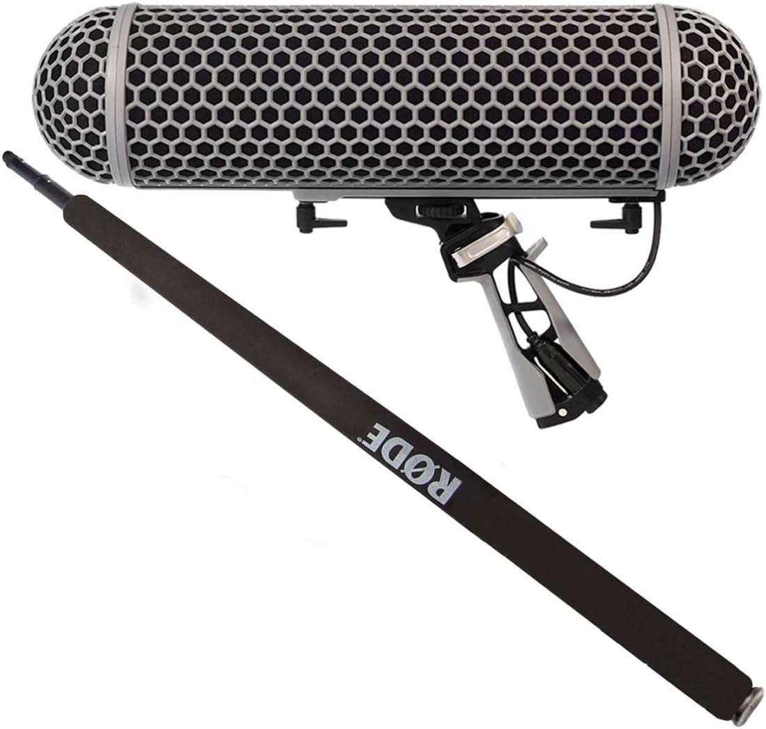RØDE Blimp NTG Kit - Sistema cortavientos para micrófono con pértiga Boompole - Diseño ligero y conexión XLR - Para grabaciones de cine vídeo exteriores entrevistas y producción de audio