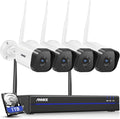 ANNKE - Kit WiFi de 4 cámaras 3 MP con NVR y disco duro de 1 TB - Grabación Full HD para videovigilancia - Sistema inalámbrico compatible con Linux Windows iOS y Android