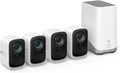 eufy Security S300 eufyCam 3C - Kit de 4 cámaras WiFi exteriores 4K con batería - Visión nocturna luz integrada y audio bidireccional - Reconocimiento facial y control compatible con Alexa
