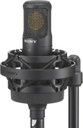 Sony C 80 - Micrófono de condensador unidireccional para voces e instrumentos - Conexión XLR para equipos de audio profesional - Diseño negro para grabación streaming y videoconferencia