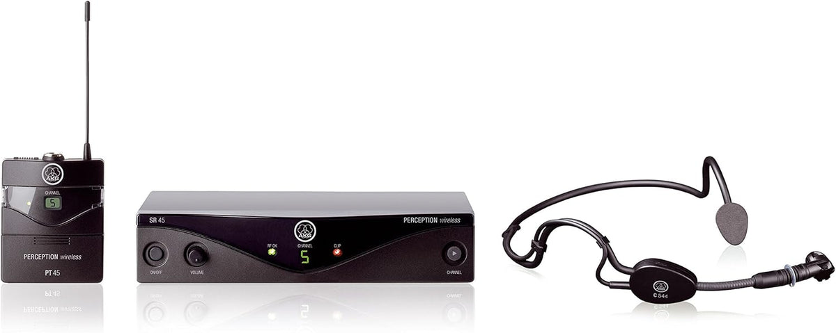 AKG WMS45 - Sistema de micrófono inalámbrico para actuaciones y presentaciones - Conexión XLR y patrón hipercardioide - Transmisor incluido para eventos profesionales en directo