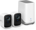 eufy Security S300 eufyCam 3C kit de 2 cámaras - Vídeo 4K para vigilancia exterior - Batería de hasta 180 días y visión nocturna - Audio bidireccional sin cuota mensual