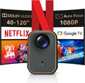 Formovie Xming Episode One proyector inteligente - Full HD 1080p con Google TV y Netflix oficial - Dolby Audio para cine en casa - WiFi Bluetooth HDMI y diseño portátil