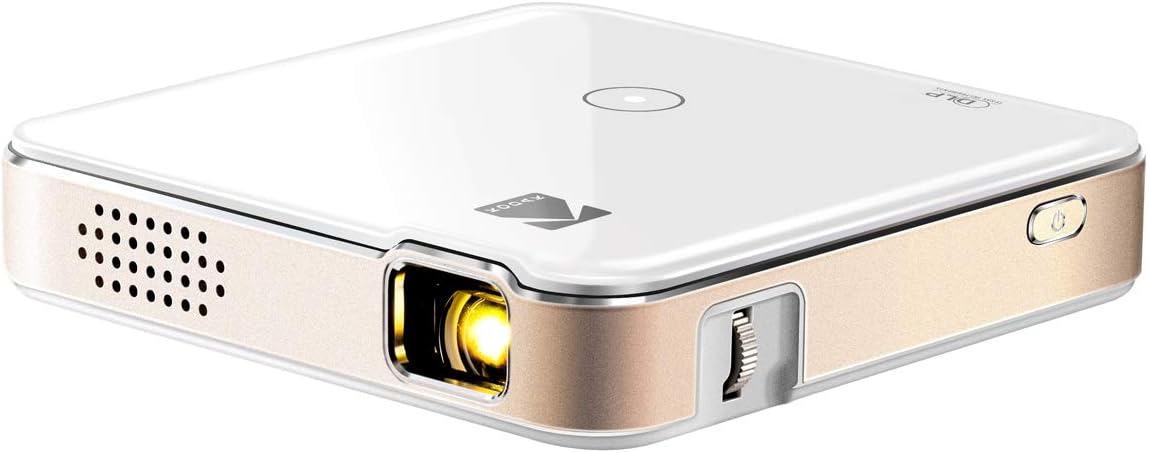 Kodak Luma 150 - Mini proyector de bolsillo con resolución 854 x 480 - DLP con altavoz integrado AirPlay y Miracast - HDMI USB microSD y WiFi para presentaciones y películas