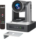 zowietek NDI PTZ - Cámara 1080P60 con zoom óptico 20 aumentos y detección automática IA - PoE NDI 6 LAN HDMI USB 3.0 y 3G SDI - Para reuniones iglesias educación y deportes