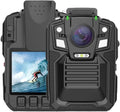A10 2 cámara corporal portátil - Bodycam impermeable con GPS y monitorización remota - Almacenamiento de 64 GB - Cámara inalámbrica para seguridad y grabación móvil