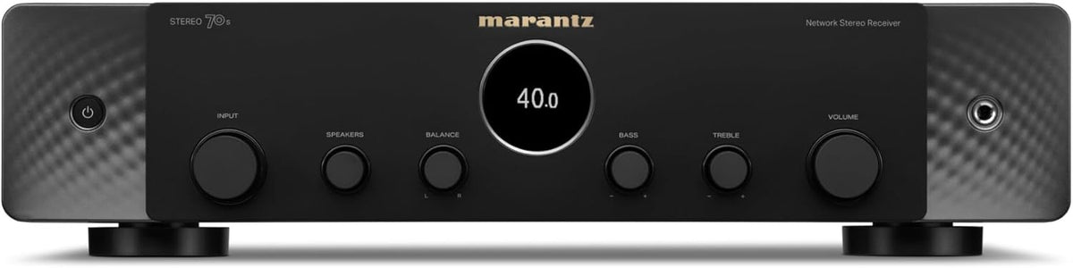 Marantz Stereo 70s receptor AV - 2 canales con 75 W por canal - 6 HDMI con soporte 8K y HEOS - Fono radio FM DAB y control Alexa iOS Android