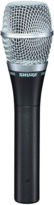 Shure SM86 LC - Micrófono vocal de condensador cardioide para escenario y estudio - Conexión XLR e impedancia de 600 ohmios - Incluye estuche y soporte para actuaciones y grabación