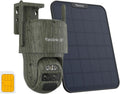 Reolink TrackMix LTE Trail cámara 4K - Doble lente con zoom híbrido 6x y seguimiento automático - Visión nocturna IR y protección IP65 - Conexión 4G y panel solar
