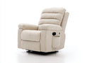 Sillones reclinables tela 95x90x105 cm - beige - diseño eléctrico acolchado con bolsillo lateral