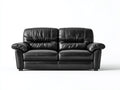 Sofás 2 plazas de cuero sintético 170x88x86 cm negro - diseño moderno acolchado