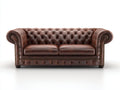Sofás 2 plazas tapizados 190x88x76 cm - marrón - diseño clásico Chesterfield para salón