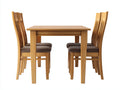 Conjuntos de comedor de jardín de madera 120x80x75 cm natural - diseño clásico con 4 sillas
