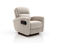 Sillones reclinables de tela acanalada 92x88x102 cm - beige y negro - diseño acolchado con control lateral