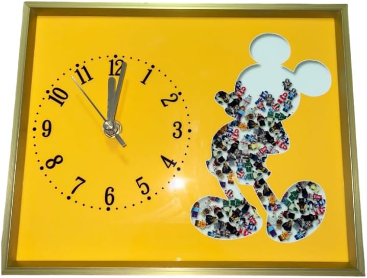 Reloj con cámara WiFi 4K Mickey - Sensor de movimiento integrado - Visión nocturna para uso interior - Montaje en pared y funcionamiento sin pilas incluidas