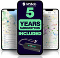 Rastreador GPS 4G con cable para vehículos - Alimentación de 12 y 24 V para coche furgoneta camión y caravana - Seguimiento en tiempo real - Sin cuotas mensuales con 5 años de servicio