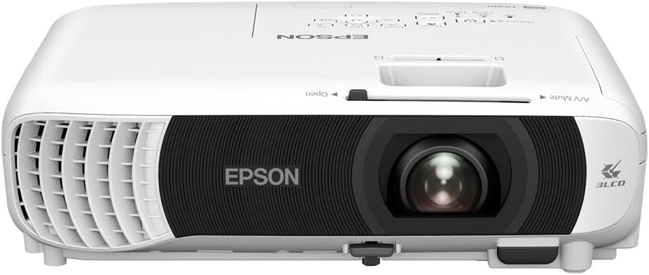 Epson EB W55 proyector WXGA - Resolución 1366 x 768 y brillo de 4000 lúmenes - WiFi integrado con 2 puertos HDMI - Imagen de hasta 320 pulgadas y altavoz integrado
