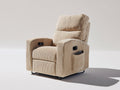 Sillones reclinables de tela 92x88x108 cm beige - diseño acolchado con reposapiés