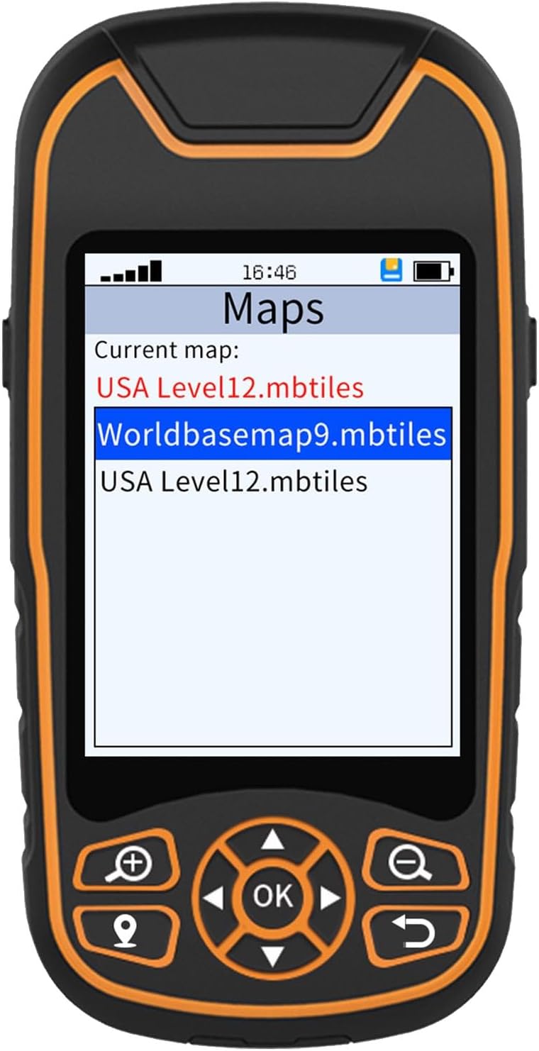 KUIDAMOS medidor terrestre GPS portátil - Pantalla de 3,2 pulgadas y soporte satelital - Medición topográfica de alta precisión - Para senderismo camping y trabajos de campo