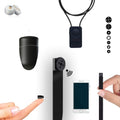 Kit cámara de botón WiFi con auricular UltraMini - Vídeo HD 1080p para documentos y objetos - Bluetooth y WiFi - Auricular intraural inalámbrico de 100 ohmios