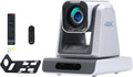 zowietek 4K NDI HX3 - Cámara PTZ PoE con zoom óptico 25 aumentos - Salidas HDMI SDI y transmisión IP independiente - RTSP RTMP SRT para reuniones iglesias eventos y enseñanza