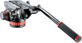 Manfrotto MVH502AH - Cabezal de vídeo de aluminio con base plana - Capacidad máxima de 4 kg y palanca fija - Para cámaras de vídeo DSLR creación de contenido y streaming