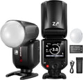 NEEWER Z2 C flash TTL para Canon - Cabeza redonda de 76 Ws y HSS 1 a 8000 s - Batería de 3000 mAh y hasta 600 destellos - Sistema 2,4 GHz con difusor y 2 luces de modelado