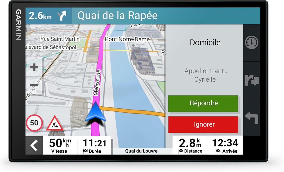 Garmin DriveSmart 86 - Navegador GPS para coche con pantalla táctil de 8 pulgadas - Mapas de Europa Bluetooth WiFi y USB - Alertas de radar carriles y autonomía de 1 hora