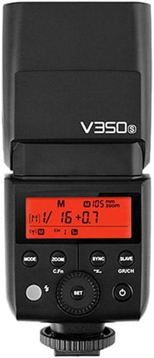 Godox Ving V350S flash Speedlite para Sony - Flash esclavo con acabado negro - Comunicación inalámbrica por radiofrecuencia - Montaje Sony para fotografía portátil
