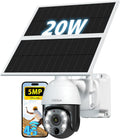 Xega XG 21 cámara 4G LTE de vigilancia - Sensor de 5 MP y zoom óptico 10x - Panel solar de 20 W y batería de 30000 mAh - Grabación continua y visión nocturna