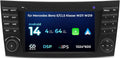 Radio Android 14 para Mercedes Benz - Pantalla IPS de 7 pulgadas con 4 GB RAM y 64 GB - CarPlay Android Auto y GPS - Bluetooth WiFi FM AM DSP y audio envolvente