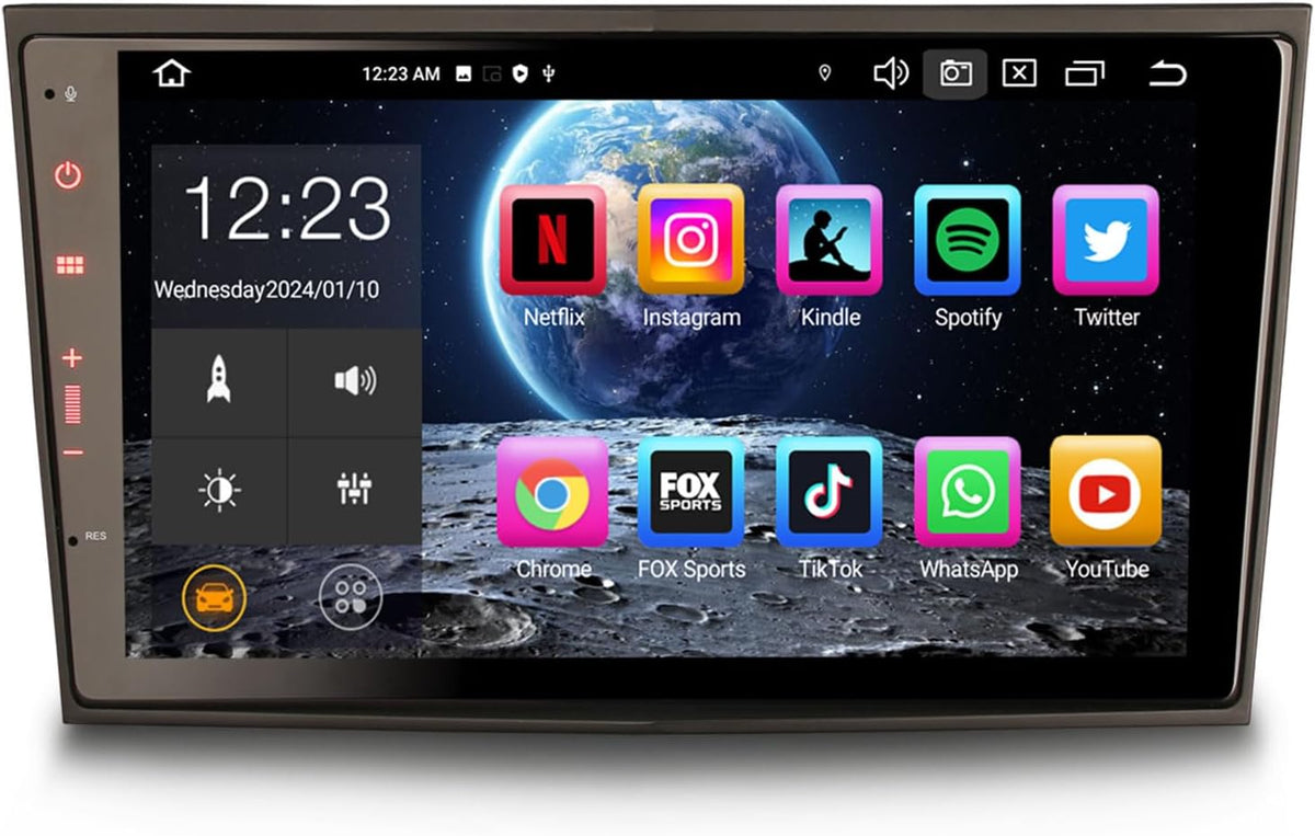 Erisin radio Android 14 para Opel - Pantalla de 8 pulgadas con 8 núcleos 4 GB RAM y 64 GB - CarPlay Android Auto Bluetooth 5.0 y DAB - Para Astra Corsa Meriva Zafira y más