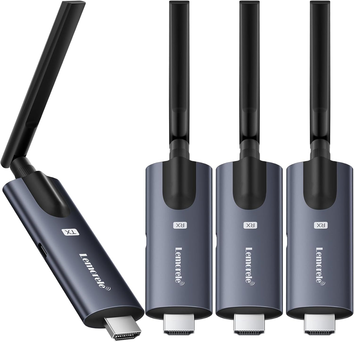 Lemorele R1030L - Transmisor HDMI inalámbrico 1080p con 1 emisor y 3 receptores - WiFi y función Plug and Play - Para portátil cámara TV Box monitor y proyector
