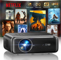 Proyector 4K inteligente portátil - Full HD 1080p y brillo de 1200 ANSI lm - Netflix Dolby HDR10 y WiFi 6 - Autoenfoque corrección trapezoidal Bluetooth HDMI y USB