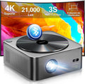 Ultimea proyector Full HD - 1080P nativo con 700 ANSI y 21000 lúmenes indicados - WiFi 5G Bluetooth y pantalla LCD - Autoenfoque y corrección automática para cine en casa
