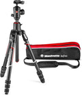 Manfrotto Befree GT XPRO trípode de carbono - Rótula esférica 496 y columna de 90 grados - Carga máxima de 12 kg - Sistema de bloqueo M y zapata 200PL PRO