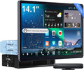 ATOTOZONE X10G141E radio Android AI - Pantalla QLED Flexview de 14,1 pulgadas con 8 GB y 128 GB - CarPlay y Android Auto inalámbricos - 4G LTE WiFi HDMI y audio 7.1.2