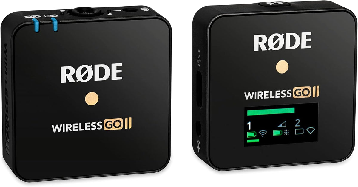 RODE Wireless GO II Single sistema inalámbrico - Micrófono integrado con grabación interna - Receptor y transmisor ultracompactos - Para cámaras móviles ordenadores entrevistas y vídeo