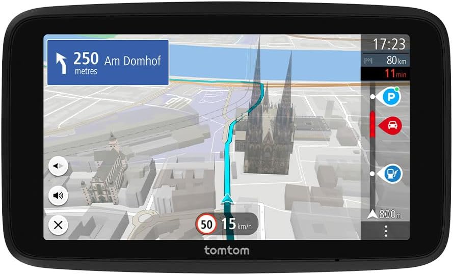 TomTom GO Navigator GPS para coche - Pantalla de 6 pulgadas de segunda generación - Mapas de Europa con actualizaciones WiFi - TomTom Traffic alertas y soporte magnético