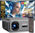 Unicview FHD3000 proyector con TDT - Full HD 1080p y 600 lúmenes ANSI - Android 11 DVB T2 HD y soporte 4K - WiFi Bluetooth enfoque motorizado y Keystone 4D