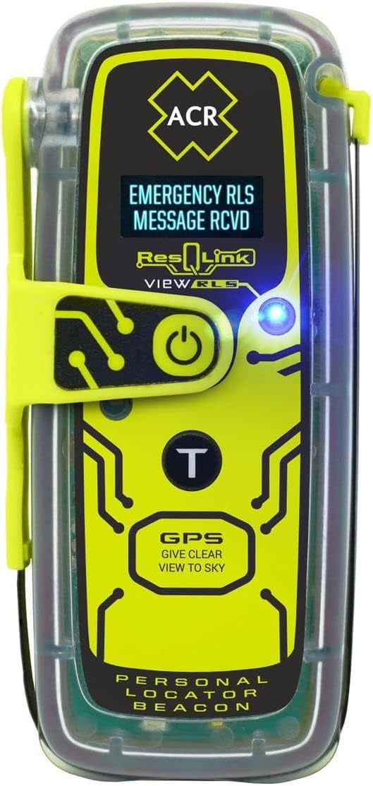 ACR ResQLink View RLS baliza personal SOS - Pantalla digital con servicio de enlace de retorno - GPS con cobertura global - Dispositivo para búsqueda y rescate en exteriores