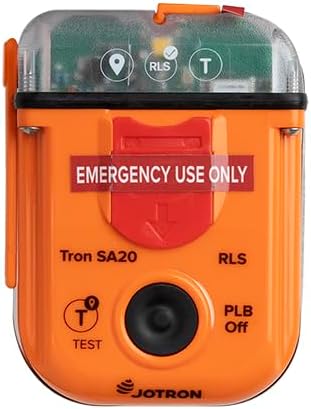 Jotron Tron SA20 - Baliza personal PLB de 406 MHz con GPS y Galileo GNSS - Carcasa de plástico resistente al agua - Señal SOS por satélite para emergencia y actividades marítimas