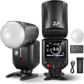 NEEWER Z2 S flash TTL para Sony - Cabeza redonda de 76 W y HSS 1 a 8000 s - Batería de 3000 mAh y hasta 600 destellos - Sistema 2,4 GHz con difusor y 2 luces de modelado