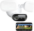 Reolink Elite Floodlight WiFi - Cámara exterior 4K 8 MP con panorama de 180 grados - WiFi 6 de 2,4 y 5 GHz con reflector - Detección inteligente IA audio bidireccional y visión nocturna