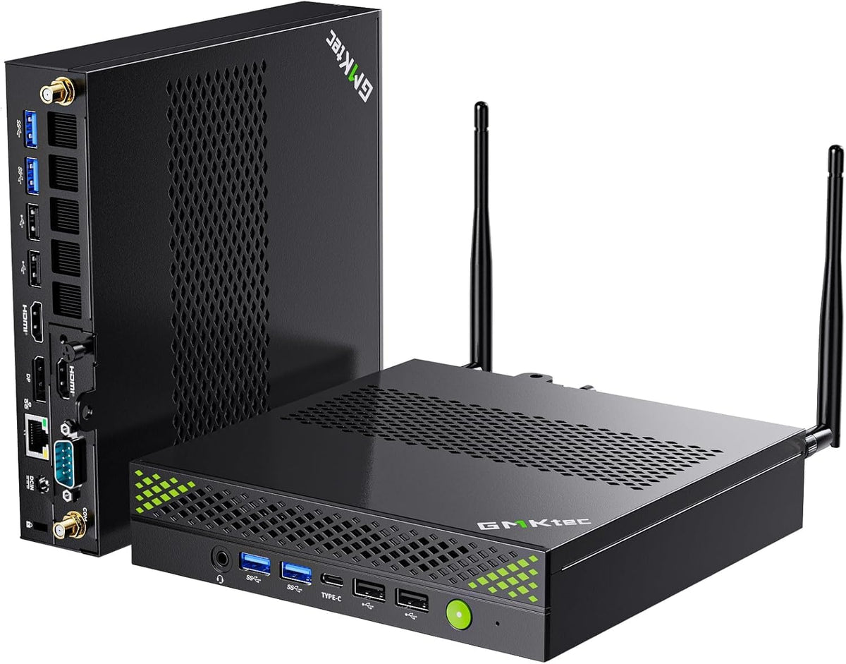 GMKtec Mini PC Workstation - Intel Core i9 13900HK de 14 núcleos y 20 hilos - 32 GB DDR5 y SSD de 1 TB - 8 USB COM HDMI y DP con Windows 11 Pro para oficina