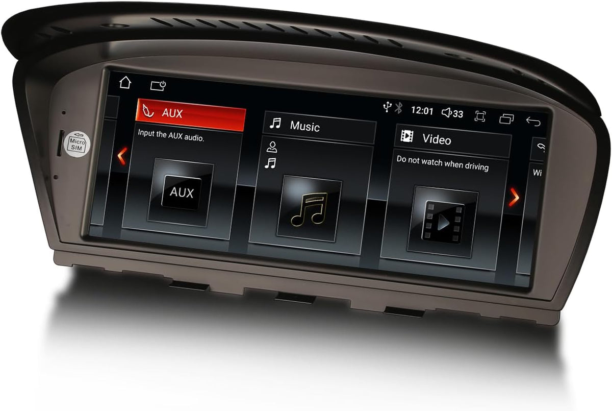 Erisin radio Android 14 para BMW - Qualcomm 8 núcleos con 4 GB RAM y 64 GB - Pantalla IPS 2K CarPlay GPS DSP DAB Bluetooth WiFi - Para E90 E91 E92 E93 E60 E61 E63 E64 CCC
