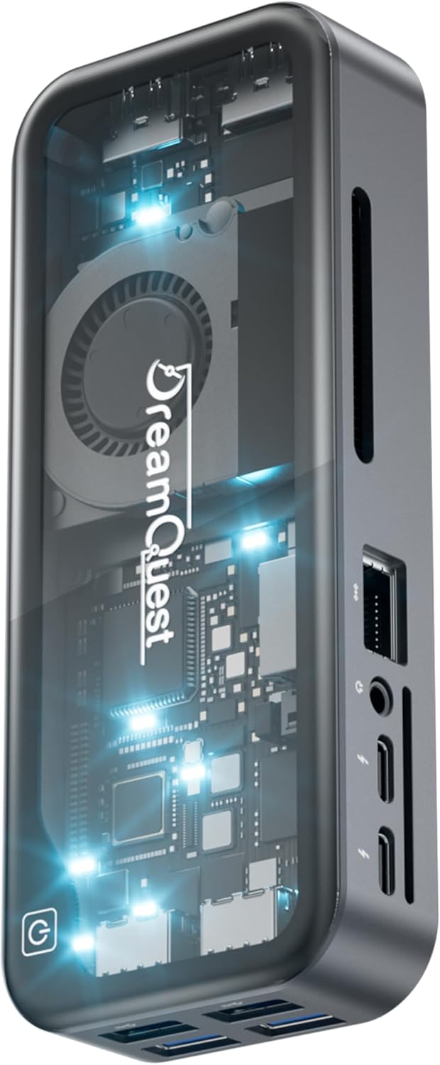 DreamQuest PC Stick Mini PC Intel N95 - 12 GB LPDDR5 y SSD M.2 de 512 GB - HDMI y USB C a 10 Gbps - Windows 11 Pro WiFi 6 Bluetooth 5.3 y USB 3.2