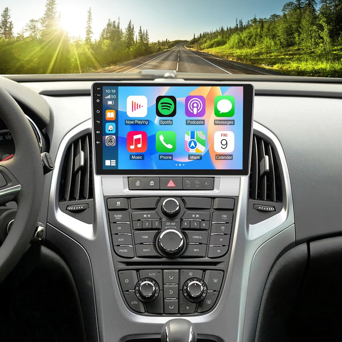 Radio Android 14 para Opel Astra J y Excelle - Pantalla táctil de 9 pulgadas con 4 GB RAM y 64 GB - CarPlay Android Auto GPS WiFi Bluetooth - Para modelos 2010 a 2014