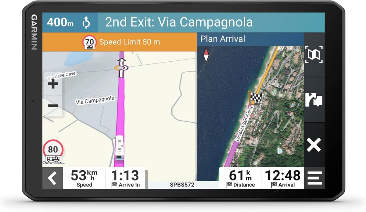 Garmin Camper 895 EU - Navegador GPS para caravana con pantalla de 8 pulgadas - Mapas de Europa tráfico en tiempo real y Bluetooth - Asistencia al conductor y autonomía de 2 horas