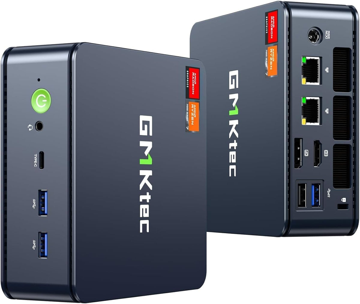 GMKtec NucBox M6 Ultra Mini PC Ryzen 5 7640HS - 32 GB DDR5 y SSD de 512 GB - Radeon 760M con triple pantalla 4K - Doble LAN 2,5GbE WiFi 6 USB4 y Bluetooth 5.2